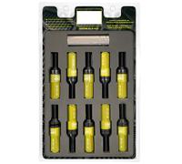 Omp Speed Juego de 20 Tornillos con Protector de Aluminio Amarillo M12x1.25