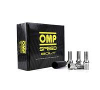 OMP SPEED Juego de 20 Tornillos de Acero Plata M12x1.25
