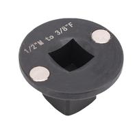 Omquot - Adaptador de casquillo de impacto de inserción metálica de alta resistencia de perfil bajo para zonas confinadas, uso práctico para el trabajo mecánico, metal (1/2"M-3/8"F)