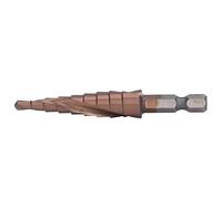 Omquot Broca Escalonada en Espiral, Vástago Hexagonal de Cobalto de Acero de Alta Velocidad, Broca Escalonada para Metal, Acero Inoxidable, Tamaño 9, 4-12mm