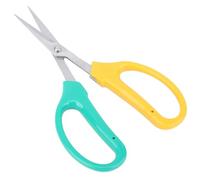 Omquot - Cizalla de uva curvada de acero inoxidable, tijera de bonsái absorbente de golpes para la recolección de ramas de frutas