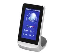 Omquot Monitor de calidad de aire CO2 WiFi 3 en 1 detector de alta capacidad batería de litio alarma para hogar, oficina, supermercado, tiendas de campaña, ABS, tamaño de pantalla 1
