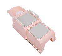 Omquot Silla Retráctil para champú para Niños con Cojín Acolchado Suave para Estación de Lavado y Relajación del Cabello para Niños Pequeños (Rosa)