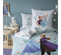 OMYDREAM Disney Home Frozen - Juego de funda nórdica para cama (funda de edredón de 140 x 200 cm, funda de almohada de 63 x 63 cm), color azul