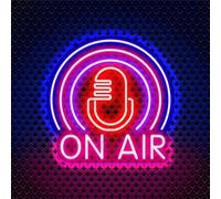 On Air Señales de neón Carta led Señal de luz de neón Alimentación USB para la decoración de la pared Señales led para Pub Store Tiktok Music Club Light Sign fof Sala de juegos(10,63*10,63 pulgadas)