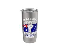On The Eighth Day God Created The Australian Pride Heroes Vaso térmico de acero inoxidable de doble pared