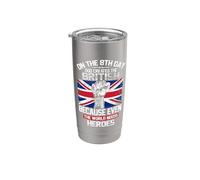 On The Eighth Day God Created The British Pride Heroes Vaso térmico de acero inoxidable de doble pared