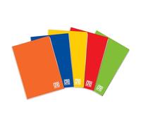 One Color - Juego de 5 cuadernos A4 - Color liso 0B rayas 3 para primaria | Blasetti: Papel FSC de 80 g para una escritura suave, cubierta mate resistente al desgaste, colores surtidos brillantes.