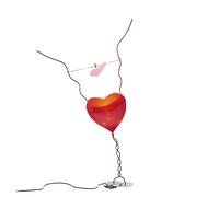One From The Heart Lámpara de Mesa Rojo