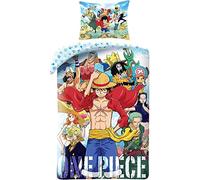 Halantex Juego de ropa de cama One Piece (Luffy) 140x200 + 70x90 100% algodón Multicolor