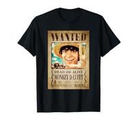 One Piece Luffy Pirate Wanted Poster Camiseta