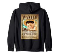 One Piece Luffy Pirate Wanted Poster Sudadera con Capucha