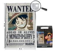 One piece - póster tela 125 x 85 cm con ojales metálicos wanted