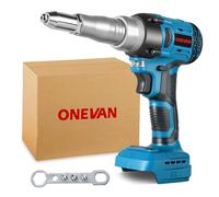ONEVAN remachadora bateria, 20000N pistolas de remache electrica para Makita 18V, carrera 18 mm, sin escobillas, remachadora automatica inalambirca para remaches de 2.4-5 mm (sin batería)