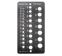 Oniissy Medidor de taladro de acero inoxidable, calibre métrico de 29 agujeros para broca de 1/16 a 1/2, para medición de tamaño de taladro, uso industrial