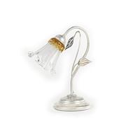 ONLI 4998/L Lámpara de mesa, blanco/plata/oro, metal; cristal