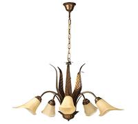 onli Alga lámpara 5 luces de metal spennellato dorado, marrón