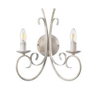 ONLI Aplique 2 luces de metal blanco envejecido