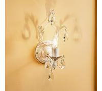 ONLI Aplique de pared de cristal Teresa, marfil, 1 luz