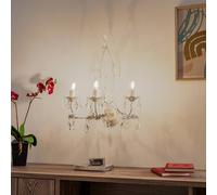 ONLI Aplique de pared de cristal Teresa, marfil 3 luces