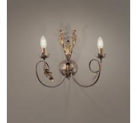 ONLI Aplique de pared Gretel, 2 luces, color bronce, metal, E14