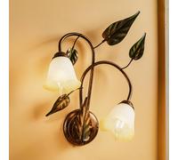 ONLI Aplique de pared Miranda 2 luces, bronce