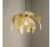 ONLI Lámpara colgante Dubai, decoración con palmeras, Ø 50 cm, dorada