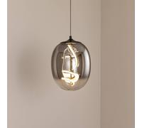 ONLI Lámpara colgante LED Lilly, cristal, gris humo, Ø 28 cm, 4000 K