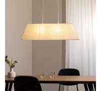 ONLI Lámpara colgante Miriel, 90 cm, textil, madera