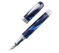 Online - Bohemian Art | Pluma Estilográfica de Tinta Azul con Estuche de Regalo - Diseño Exterior de Marmol Azul en Acrílico