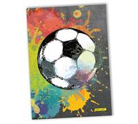 ONLINE Cuaderno Soccer I libro con tapa dura I DIN A5, 80 g/m², 192 páginas I Kladde para notas con diseño de fútbol I Bloc de notas para la escuela y la oficina I Diario para notas, bocetos, letreros