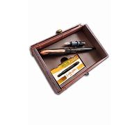 Online Juego de caligrafía 10058, pluma caligráfica Air Black Rose, 2 grosores de trazo 0,8/1,4 mm, 5 cartuchos de tinta dorados, set de regalo para los fans de la caligrafía, en caja de regalo