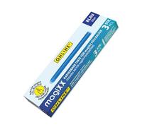 ONLINE MagiXX - 3 cartuchos de tinta borrables para pluma estilográfica MagiXX, cartuchos de repuesto grandes, color azul real, pluma estilográfica borrable, tinta borrable
