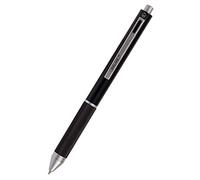 Online Multipen 4 en 1, bolígrafo y lápiz, lápiz multifuncional metálico, cuatro minas, 3 minas de bolígrafo en azul, negro y rojo. Incluye goma de borrar, color negro