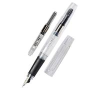 Online Pluma estilográfica Bachelor transparente, pluma de caligrafía ancha de 0,8 mm, para cartuchos de tinta estándar, mango ergonómico, convertidor sostenible para cartas/boletes/caligrafía