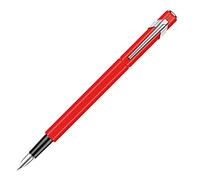 Online Schreibgeräte 849 - Pluma estilográfica (metal, punta fina), color rojo mate