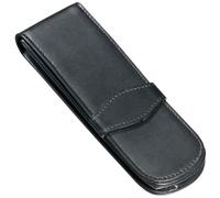 Online Schreibgeräte 90759 - Estuche de cuero para dos bolígrafos, color negro