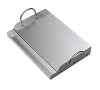onlyfire Plancha Barbacoa de Acero Inoxidable Universal, 51x32x7 cm | para Barbacoa de carbón, Parrilla de Gas y más, Rectangular
