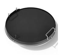Onlyfire Plancha para Barbacoa de Revestimiento Cerámico Antiadherente, Placa de Parrilla Con Mango Desmontable para Big Green Egg Grande, Kamado Joe Classic, Accesorios para Barbacoas