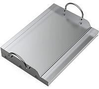 Onlyfire - Plancha rectangular de acero inoxidable para la mayoría de parrillas de gas y parrillas de carbón (62.8x40.6x7cm)