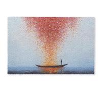 OnlyWow© Alfombra Rectangular 230x150 cm Salon Colores Dormitorio Grandes Carpetes Cuarto Bedroom Antideslizante Absorbente De Sonido Carpete Nube - Confeti - Barco - Superficie acuática