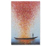 OnlyWow© Alfombra Rectangular 80x120 cm Salon Colores Dormitorio Grandes Carpetes Cuarto Bedroom Antideslizante Absorbente De Sonido Carpete Nube - Confeti - Barco - Superficie acuática