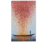OnlyWow© Alfombra Rectangular 90x150 cm Salon Colores Dormitorio Grandes Carpetes Cuarto Bedroom Antideslizante Absorbente De Sonido Carpete Nube - Confeti - Barco - Superficie acuática