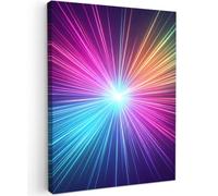 OnlyWow© Lienzo Exterior 50x70 cm Jardin Decoracion Pared En Decoración Poster Posters Decorativos para Terraza Y Jardín con WallAbstracto - Luz - Ráfaga - Colorido