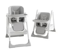 ONNWIN Trona Bebé Evolutiva, Trona para Bebe Ajustable y Reclinable, Plegable con Tabla de Comedor, De 6 a 36 meses, Gris