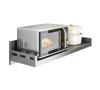 Onxyrbyte Estanteria Microondas Pared Soporte Microondas,Soporte de Pared para microondas,Estante de Almacenamiento Organizador de Cocina para el Hogar,para Horno,condimento,Utensilios de Cocina