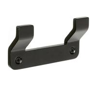 Tatay Colgador Doble de la Colección Onyx, en Aluminio anodizado Negro Mate. Doble Sistema de fijación, Tornillos y Sistema Glue & Fix, sin taladrar, Cranberry