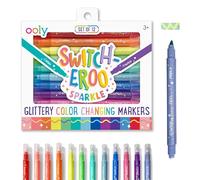 Ooly Switch-eroo - Paquete de 12 marcadores que cambian de color brillante, punta de cincel de doble extremo, marcadores de cambio de color para suministros de arte, juegos de dibujo y papelería
