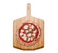 Ooni Pala de pizza de bambú de 16 pulgadas, pala de pizza de madera de 16 pulgadas, paleta de espátula de pizza, tabla de cortar de pizza, cáscara de torneado de pizza de madera, accesorios para horno