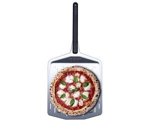 Ooni pala perforada para pizza - Pala para pizza de 35 cm - Paleta para pizza de aluminio supersuave y mango largo - Pala ligera para girar la pizza - Accesorios